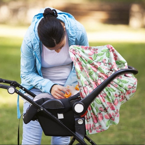 NEW Baby Car Seat Cover 4-in-1 Nursing Cover Floral - Picture 3 of 12